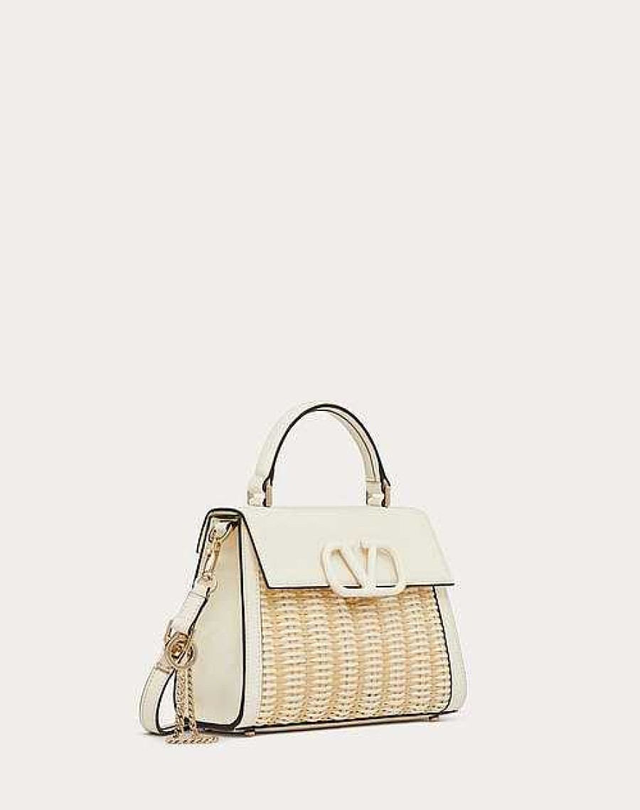 Valentino Small Vsling Wicker Handbag | Top Handle Bags