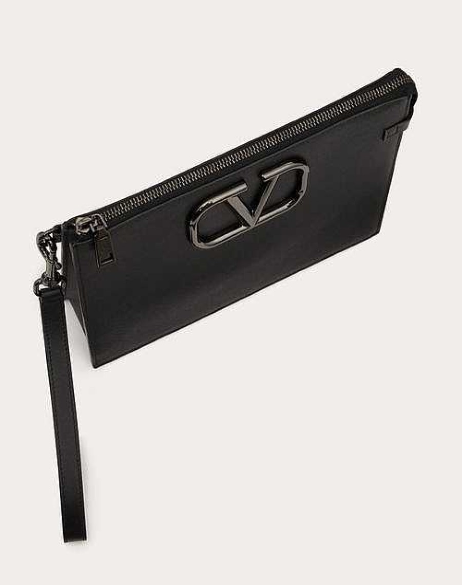 Valentino Vlogo Signature Calfskin Pouch | Clutches And Pouches