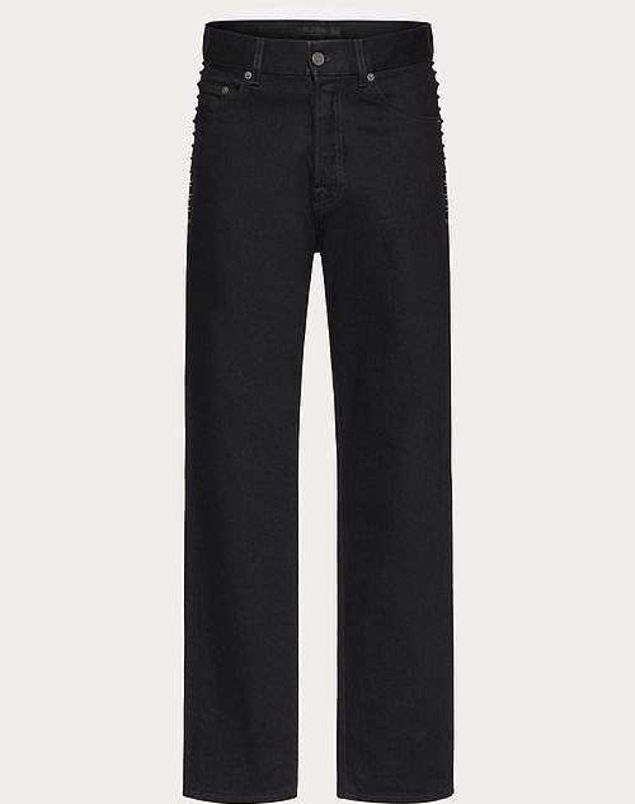 Valentino Denim Pants With Untitled Studs | Denim