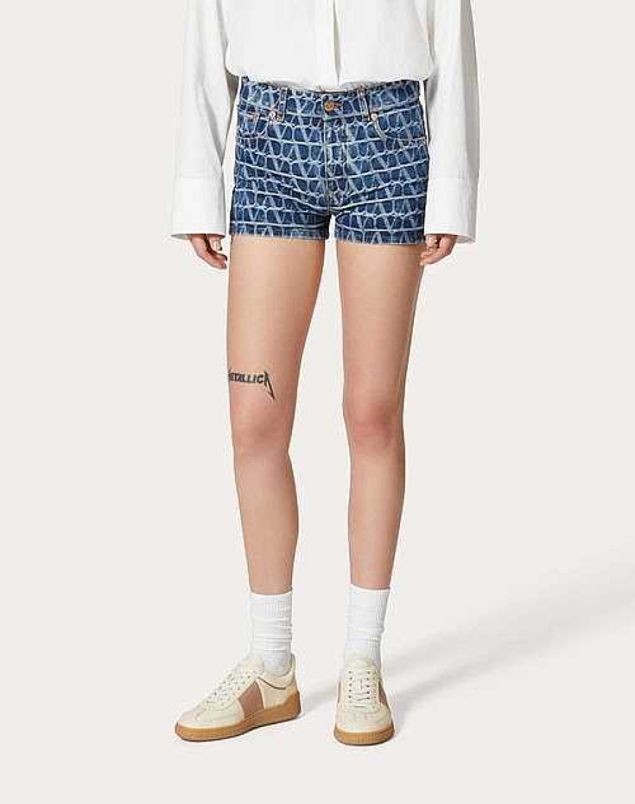 Valentino Toile Iconographe Shorts | Denim