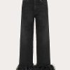 Valentino Denim Jeans Embroidered With Feathers | Denim