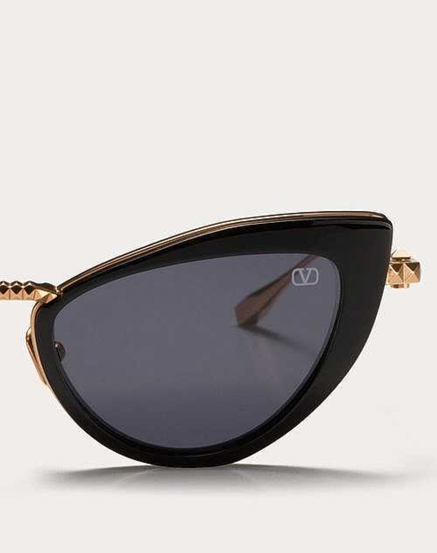 Valentino Viii - Cat-Eye Titanium And Acetate Stud Frame | Eyewear