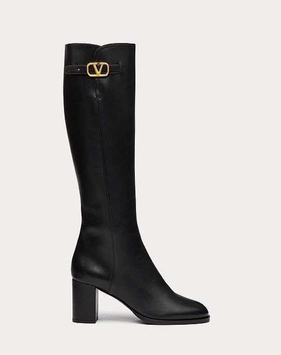 Valentino Vlogo Signature Calfskin Boot 70Mm | Boots