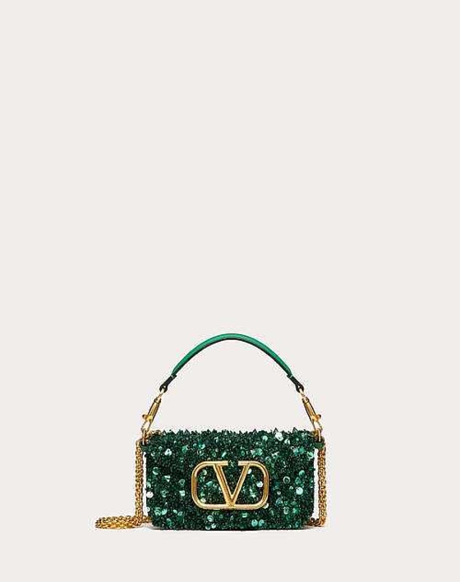 Valentino Small Loco Shoulder Bag With 3D Embroidery | Shoulder Bags