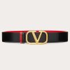 Valentino Reversible Vlogo Signature Belt In Glossy Calfskin 40 Mm | Belts