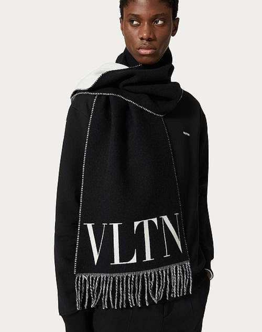 Valentino Vltn Wool And Cashmere Scarf | Soft Accessories