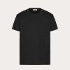 Valentino Cotton Crewneck T-Shirt With Untitled Studs | T-Shirts And Sweatshirts