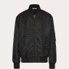 Valentino Nylon Bomber Jacket With Toile Iconographe Print | Outerwear