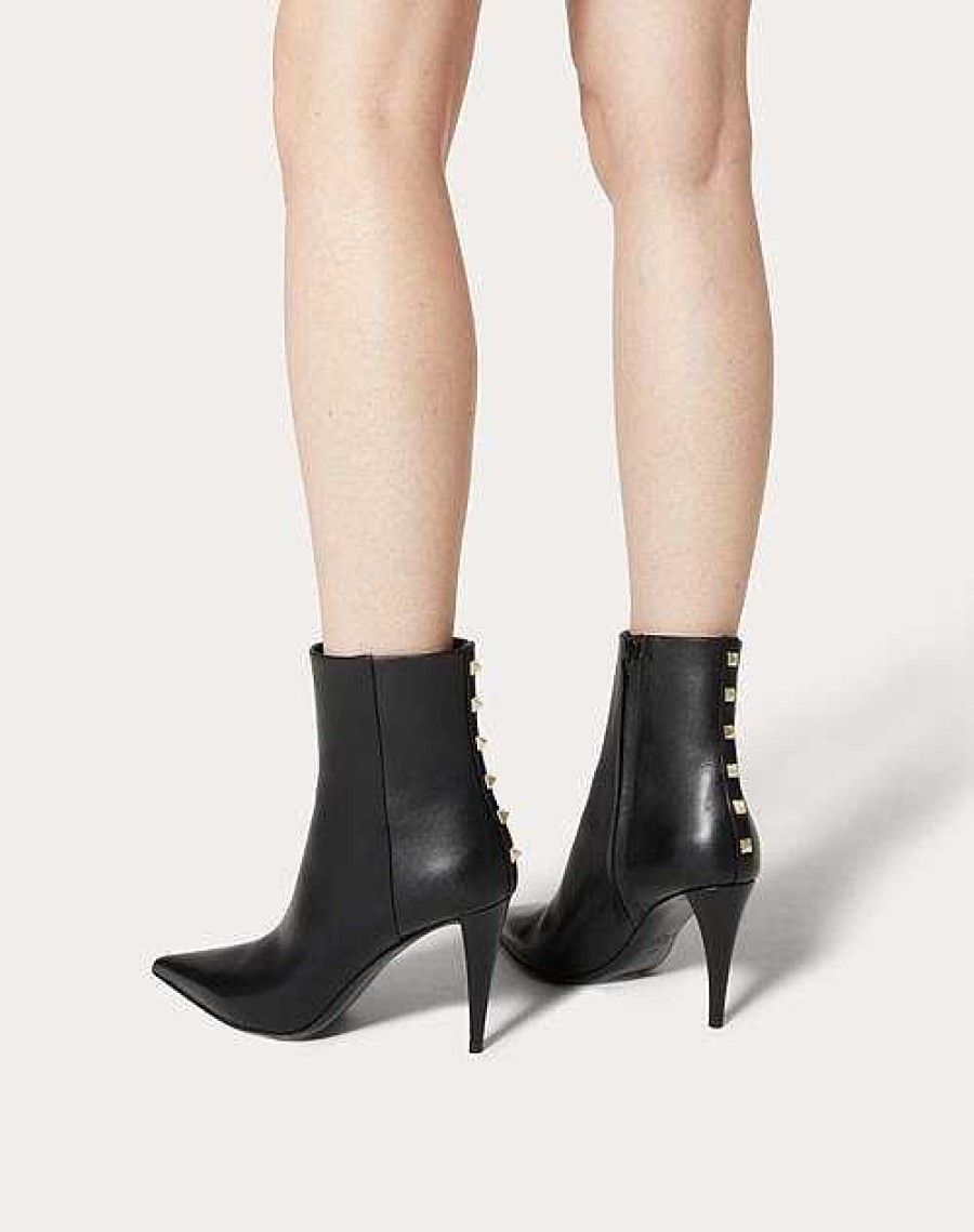 Valentino Rockstud Calfskin Ankle Boot 90 Mm | Boots