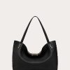 Valentino Medium Rockstud Grainy Calfskin Bag With Contrasting Lining | Totes