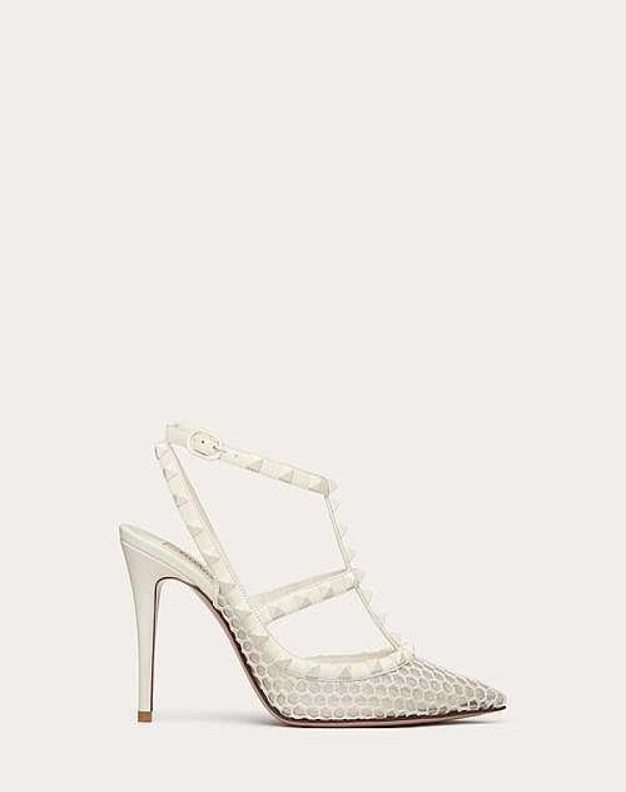 Valentino Rockstud Mesh Pumps With Matching Straps And Studs 100 Mm | Pumps