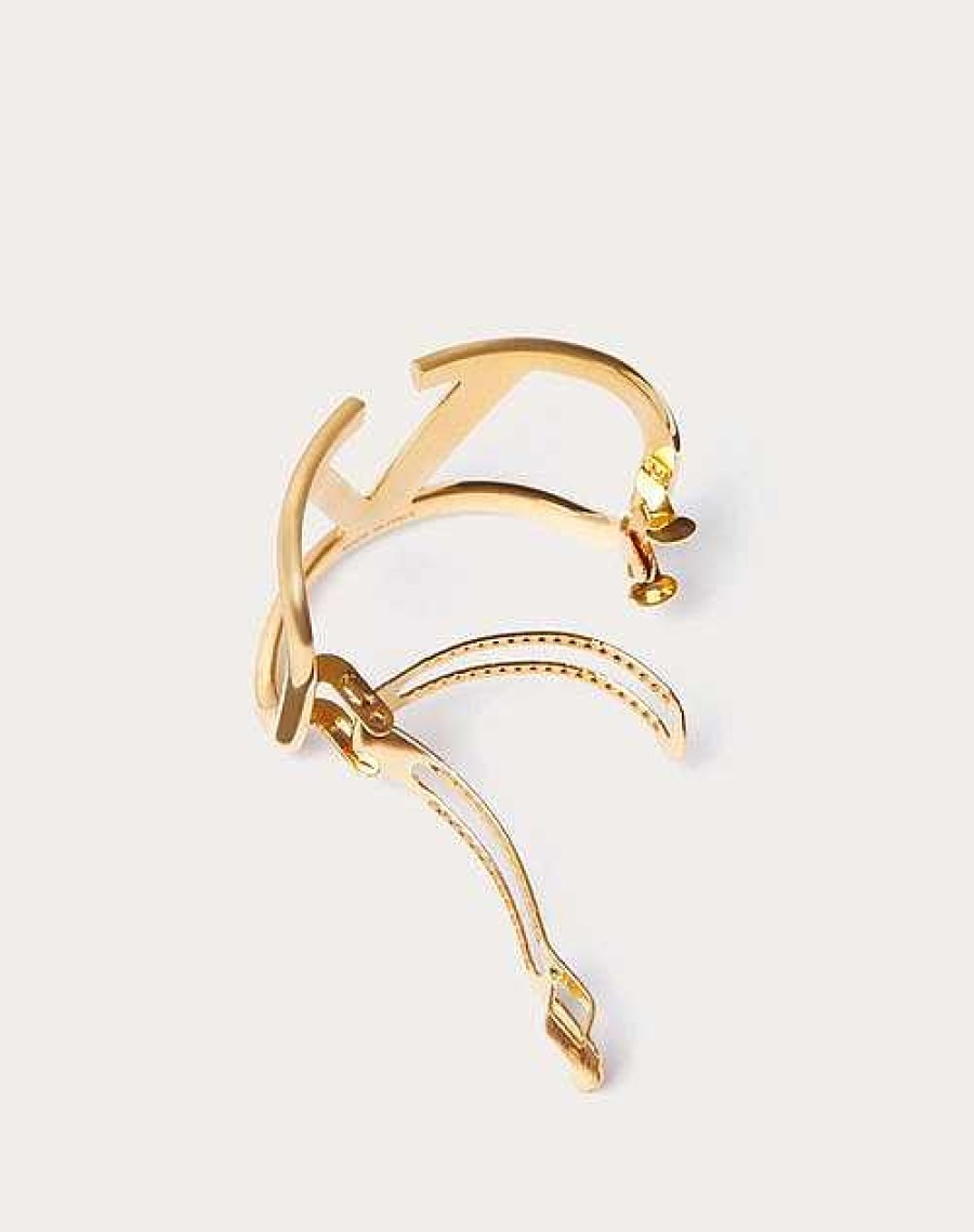 Valentino Vlogo Signature Metal Hair Clip | Hair Accessories