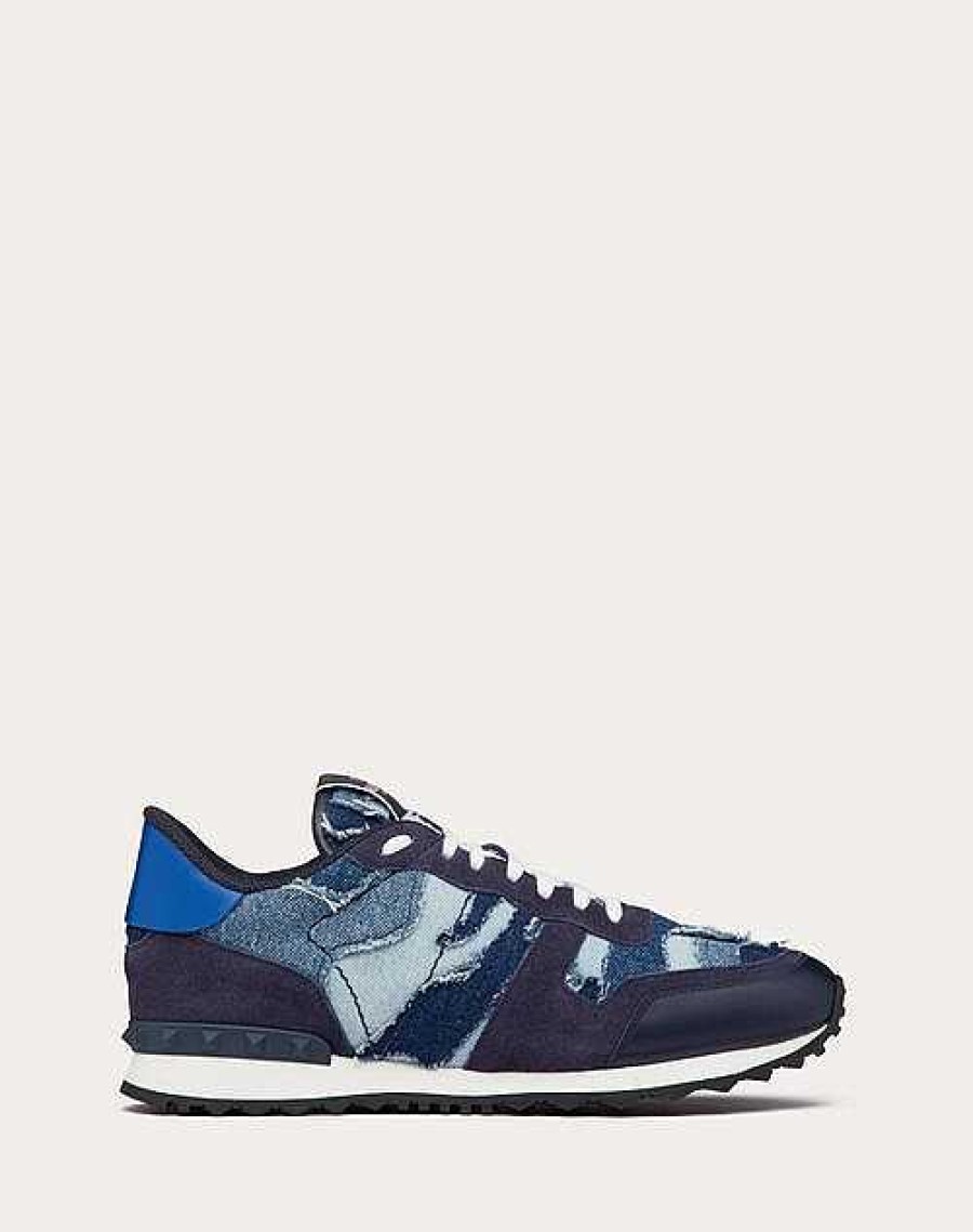 Valentino Rockrunner Camouflage Denim Sneaker | Sneakers