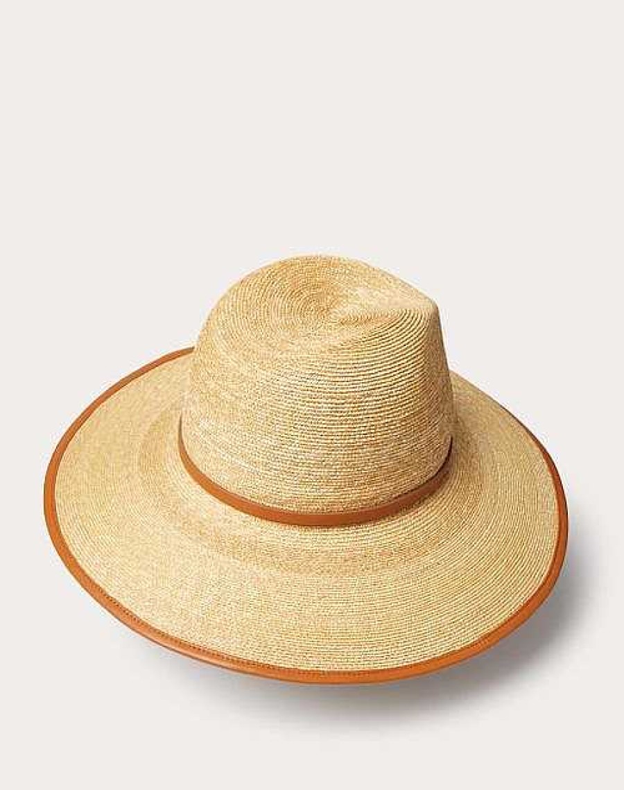 Valentino Vlogo Signature Straw And Leather Fedora Hat | Hats And Gloves