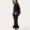 Valentino Stretched Viscose Jumper With Feathers | Knitwear