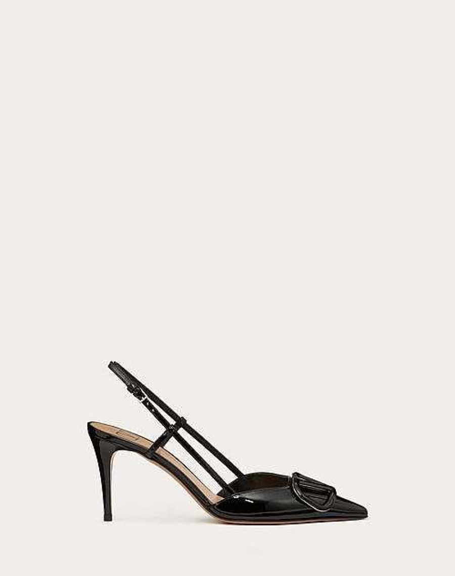 Valentino Vlogo Signature Patent Leather Slingback Pump 80Mm / 3.15 In. | Pumps