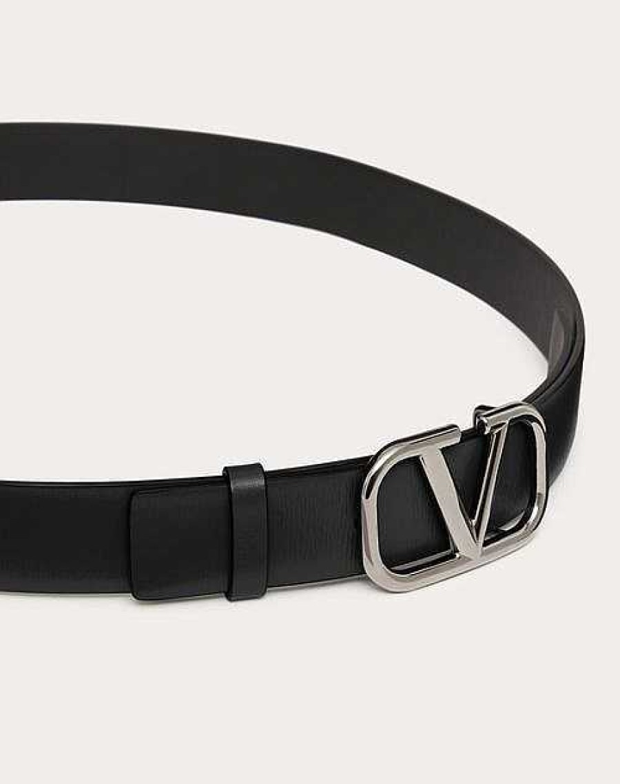 Valentino Vlogo Signature Calfskin Belt 30 Mm | Belts