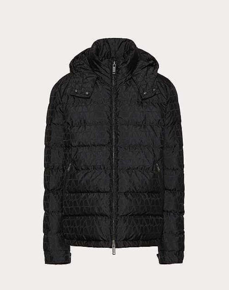 Valentino Nylon Down Jacket With Toile Iconographe Pattern | Outerwear