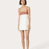 Valentino Embroidered Crepe Couture Short Dress | Dresses