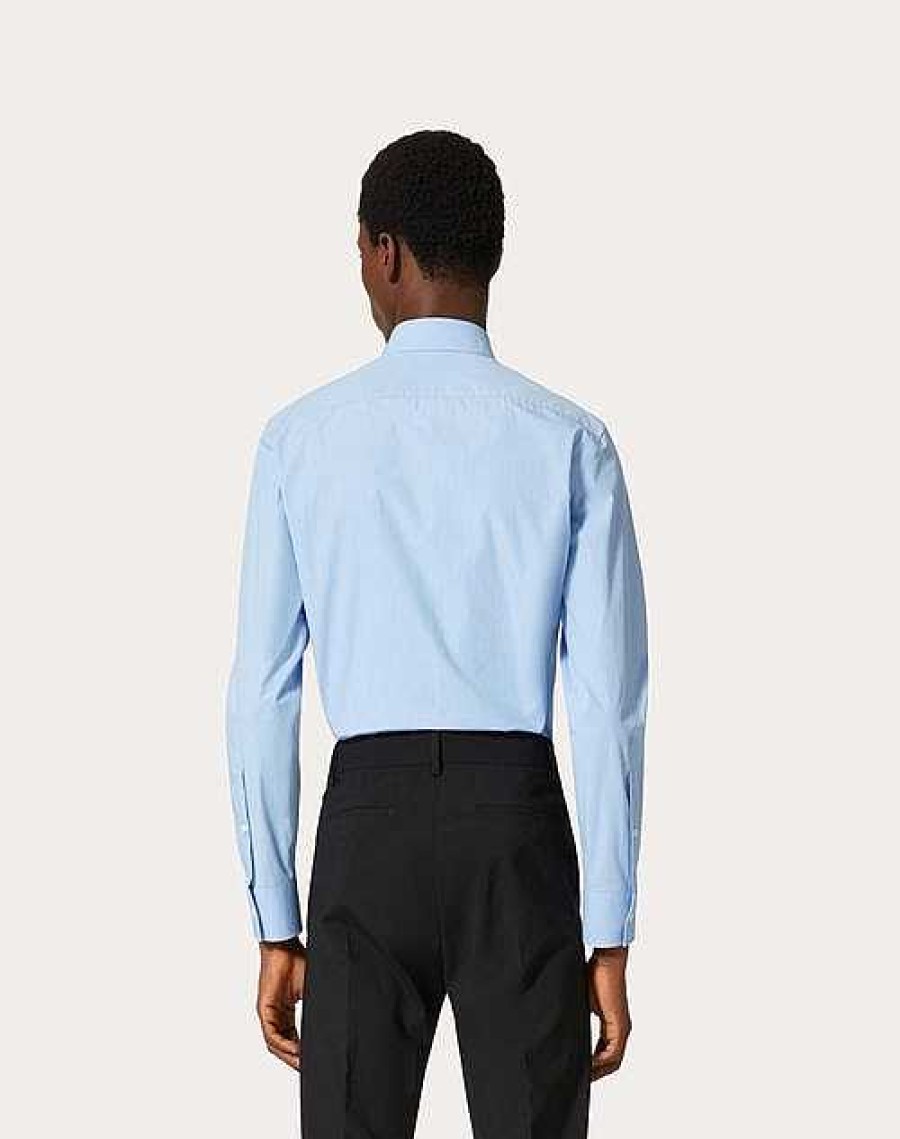 Valentino Heavy Cotton Poplin Long Sleeve Shirt | Shirts