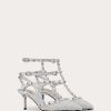 Valentino Rockstud Pump With Crystals And Micro Studs 65Mm | Pumps