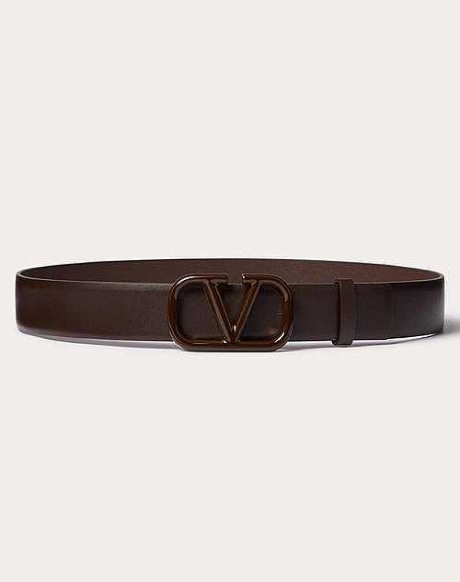 Valentino Vlogo Signature Belt In Shiny Calfskin 30Mm | Belts