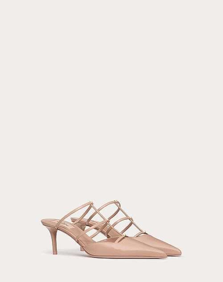 Valentino Rockstud Wispy Calfskin Mule 60Mm | Pumps