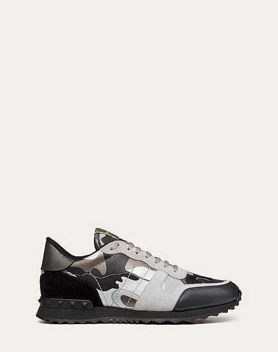 Valentino Rockrunner Camouflage Laminated Sneaker | Sneakers