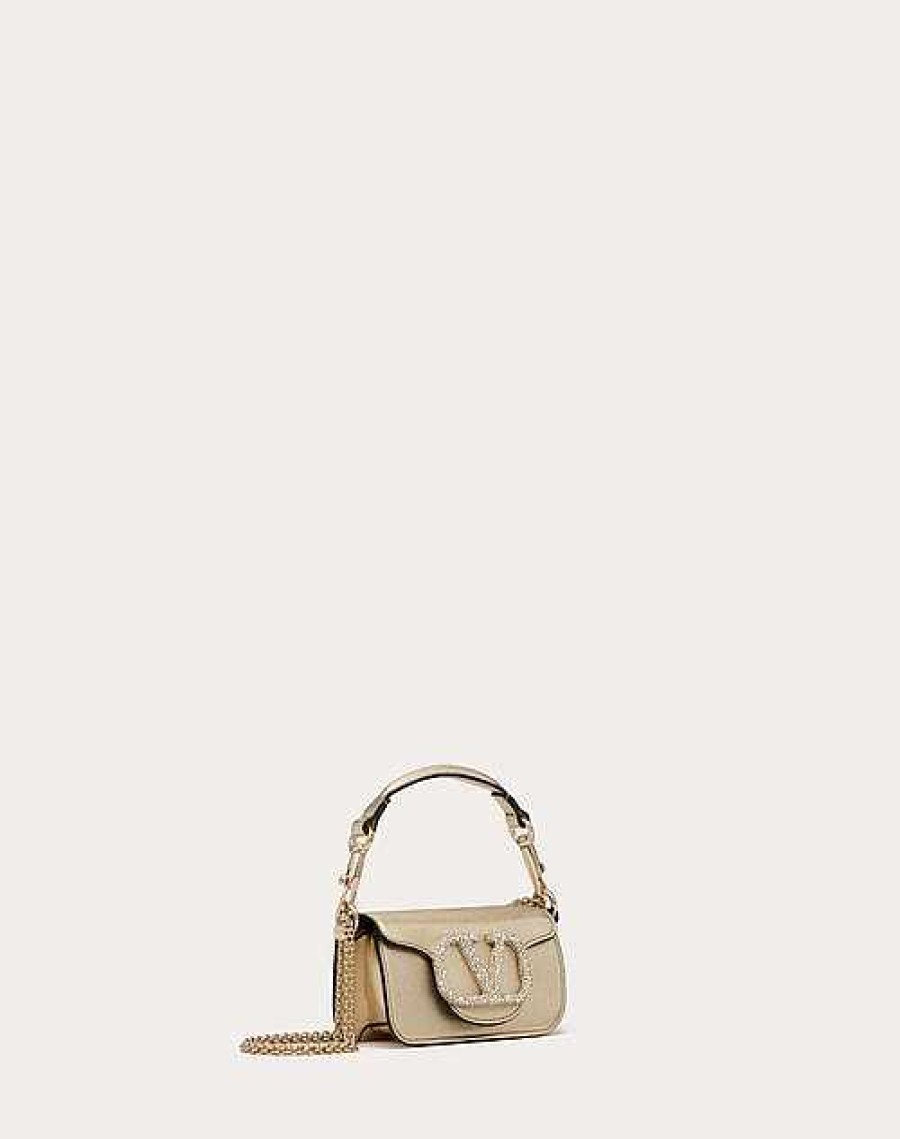 Valentino Valentino Garavani Loco Micro Bag With Chain And Jewel Logo | Shoulder Bags