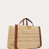 Valentino Vlogo Signature Embroidered Raffia Handbag | Totes