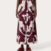 Valentino Metamorphos Gryphon Allover Crepe De Chine Midi Skirt | Skirts