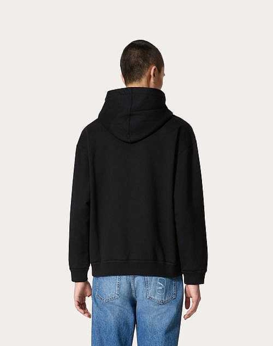 Valentino Hooded Sweatshirt With Vltn Print | T-Shirts And Sweatshirts