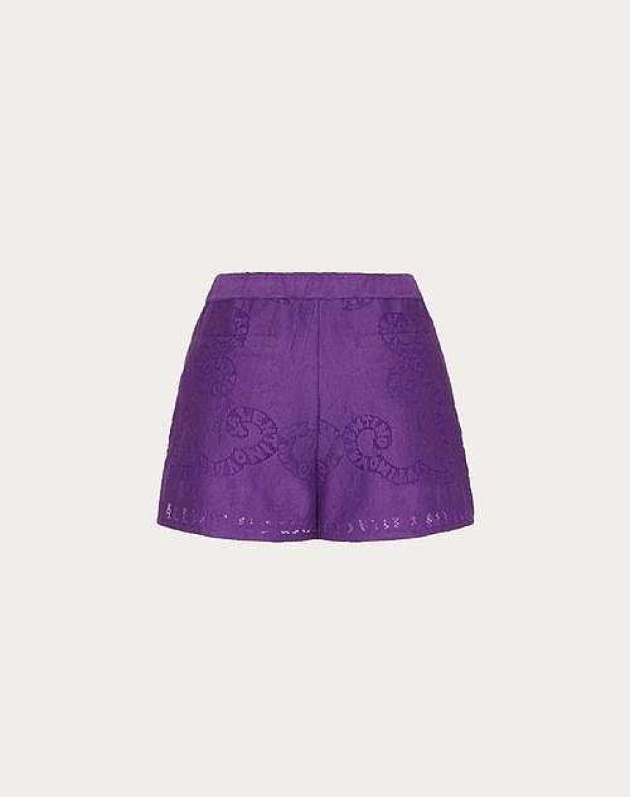 Valentino Cotton Guipure Lace Shorts | Pants And Shorts