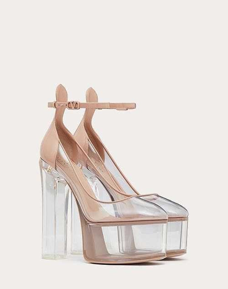 Valentino Valentino Garavani Tan-Go Platform Pumps In Polymer Material With Plexi Heel 155Mm | Pumps