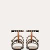 Valentino Rockstud Flat Calfskin Sandal With Straps | Sandals