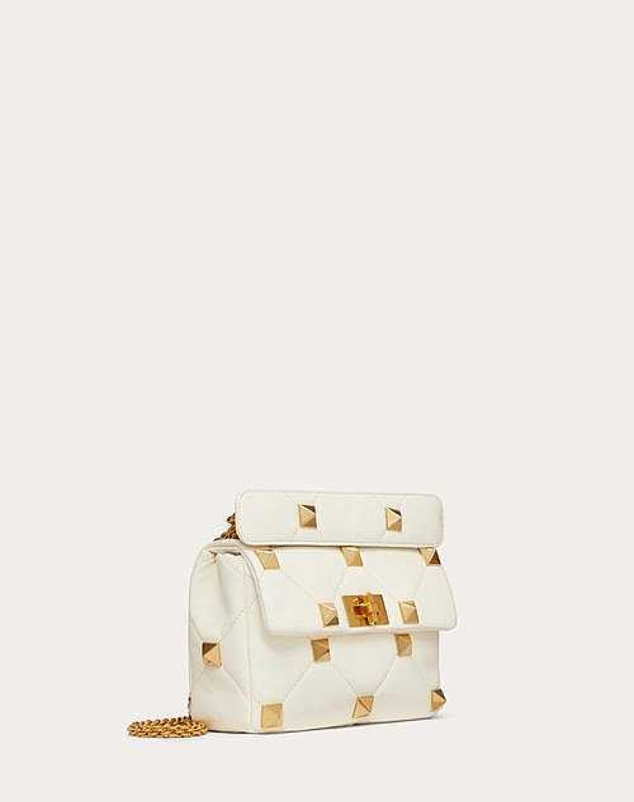 Valentino Medium Roman Stud The Shoulder Bag In Nappa With Chain | Shoulder Bags