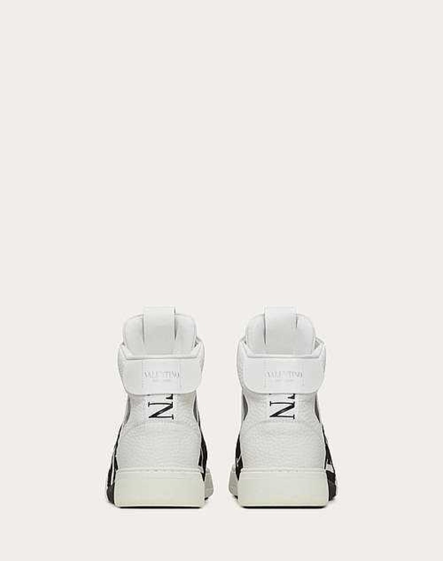 Valentino Mid-Top Calfskin Vl7N Sneaker With Bands | Sneakers