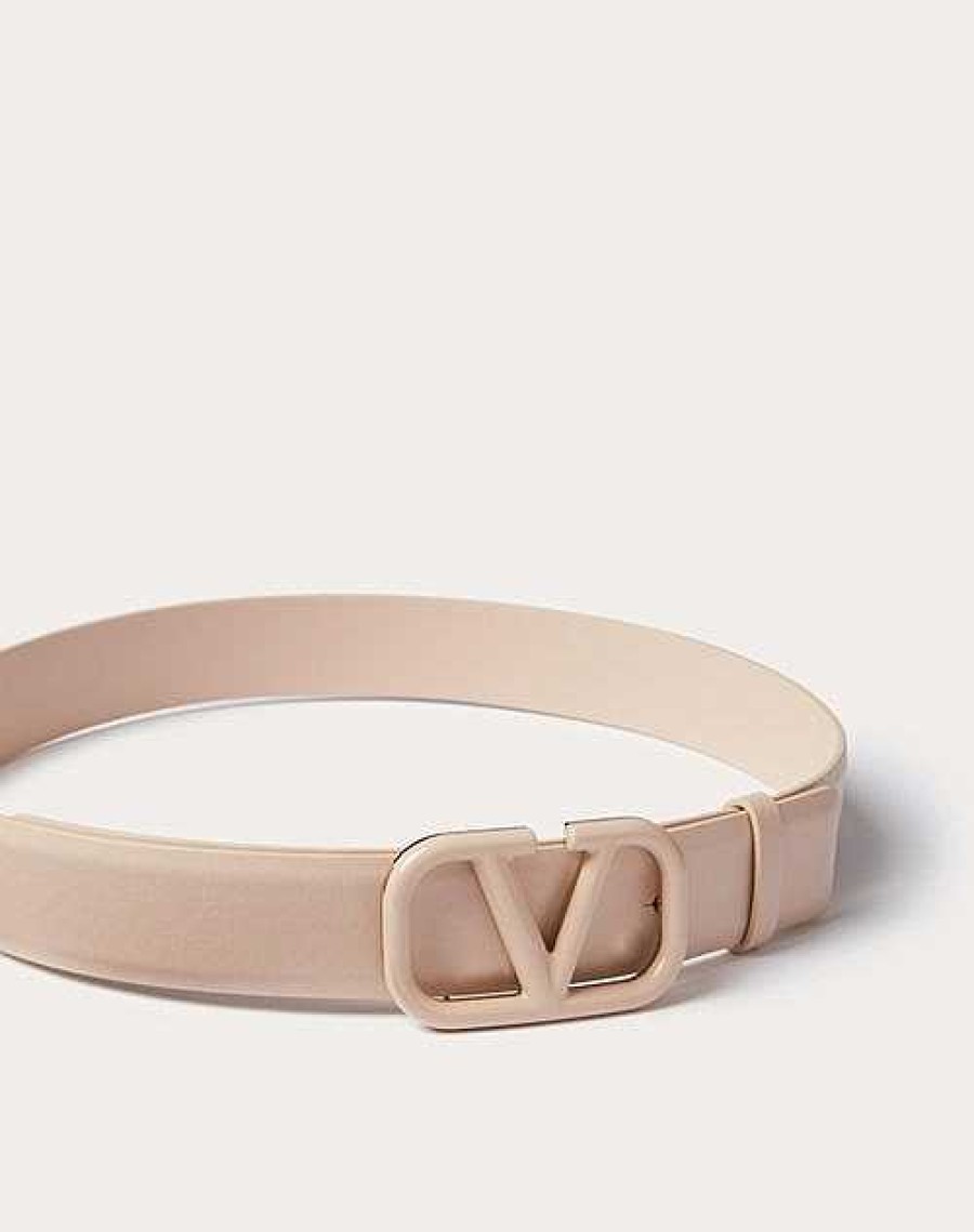 Valentino Vlogo Signature Belt In Shiny Calfskin 30Mm | Belts