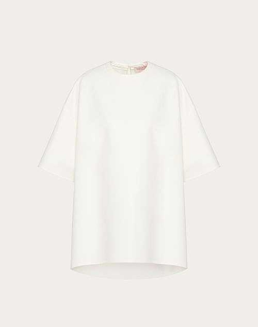 Valentino Top In Light Double Splittable Gabardine | Shirts And Tops