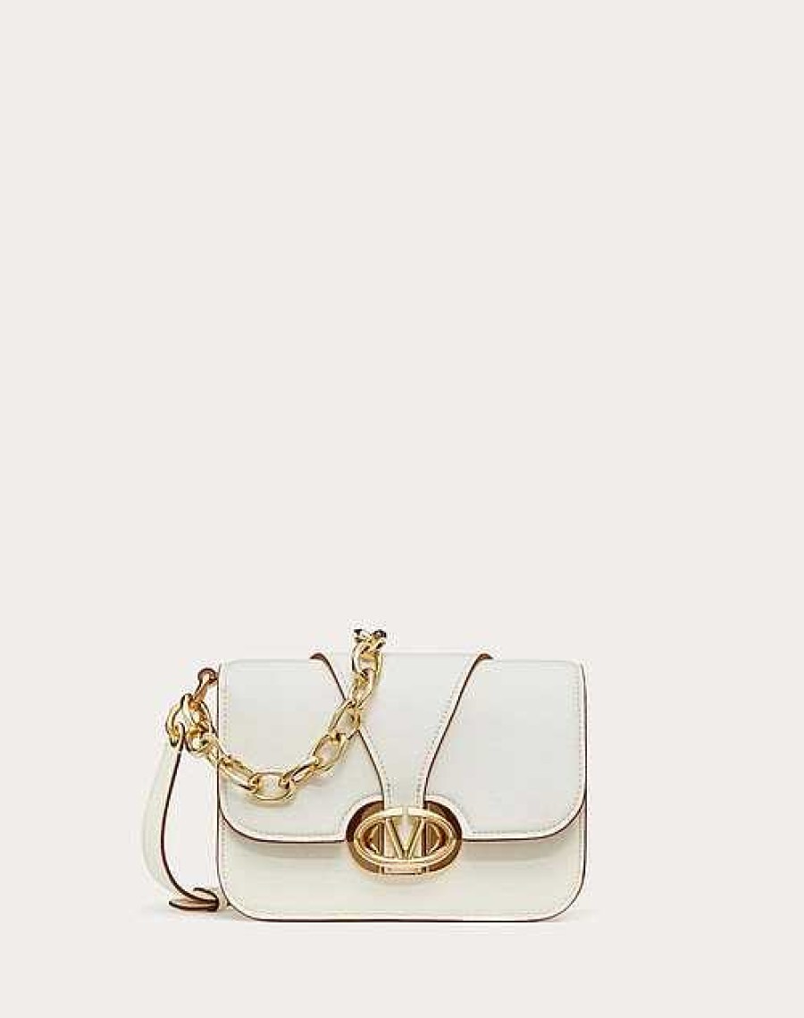 Valentino Vlogo O'Clock Small Nappa Leather Shoulder Bag With Chain | Shoulder Bags