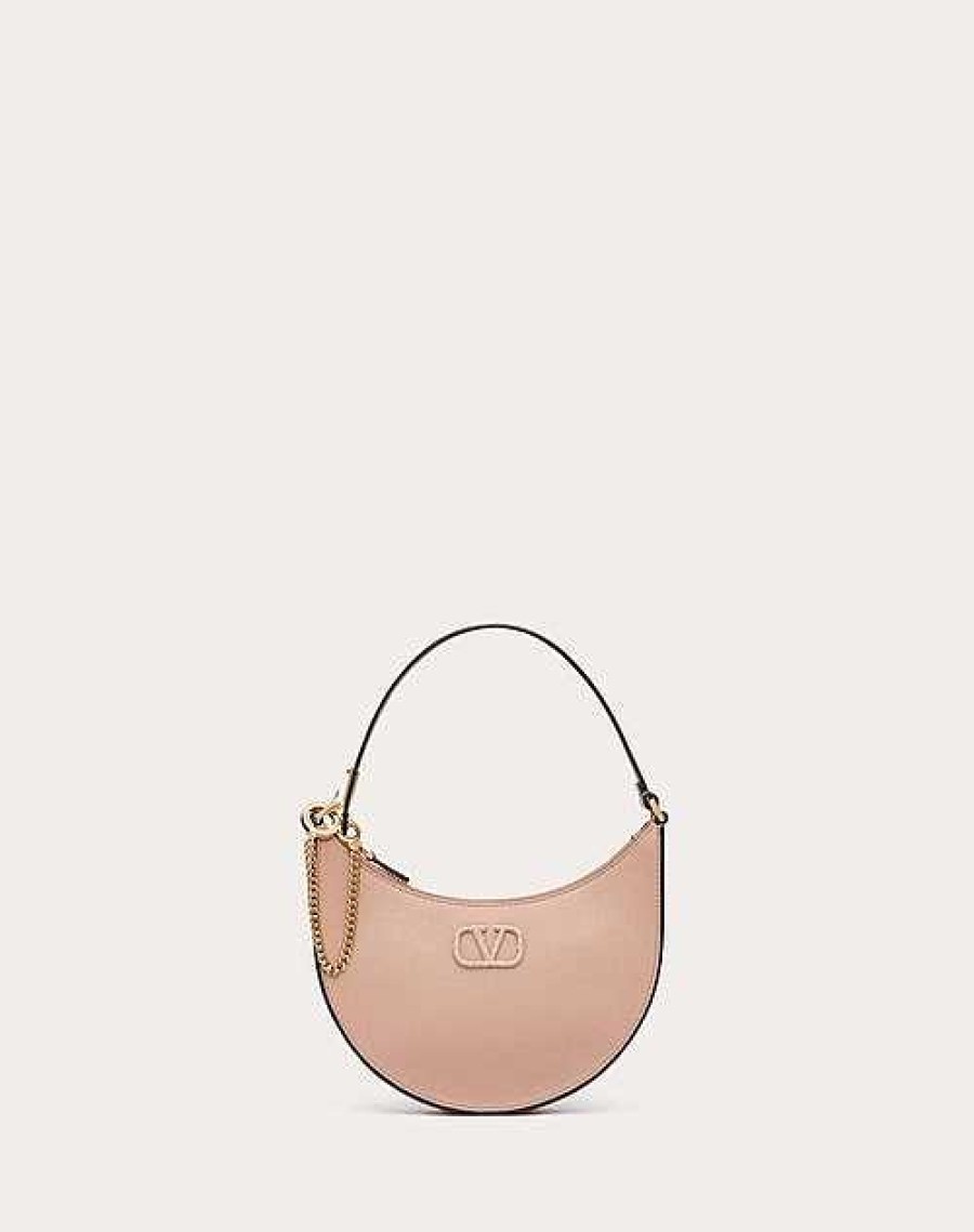 Valentino Vlogo Signature Calfskin Hobo Mini Bag With Jewel Logo | Shoulder Bags