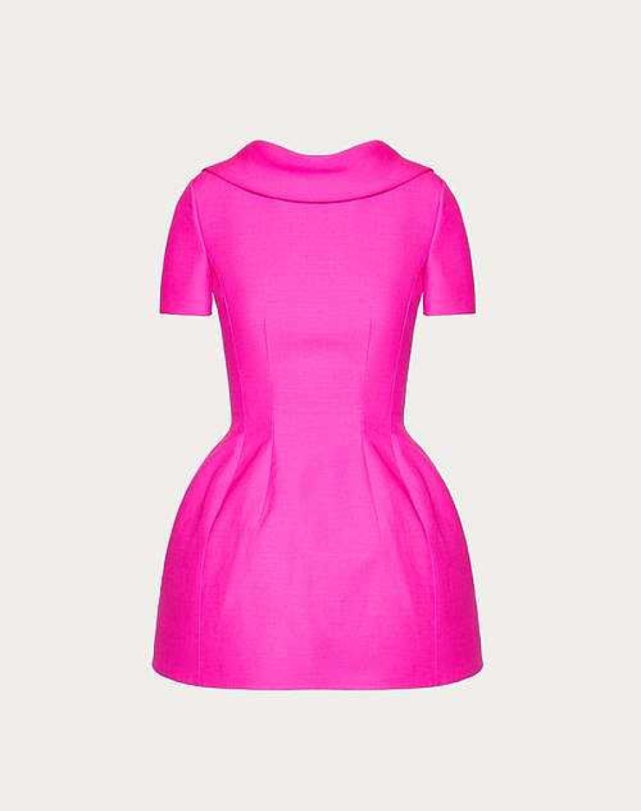 Valentino Crepe Couture Short Dress With Bow Detail | Dresses