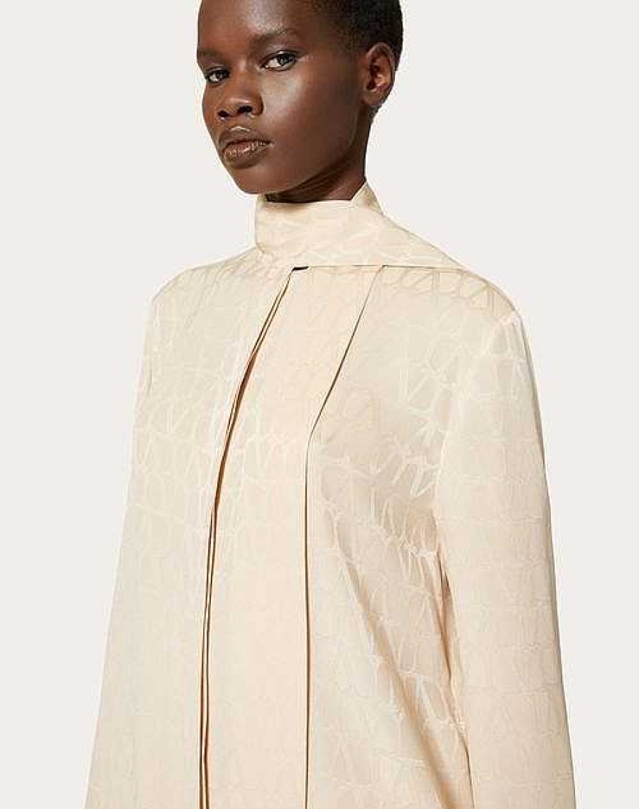 Valentino Toile Iconographe Silk Jacquard Blouse | Shirts And Tops