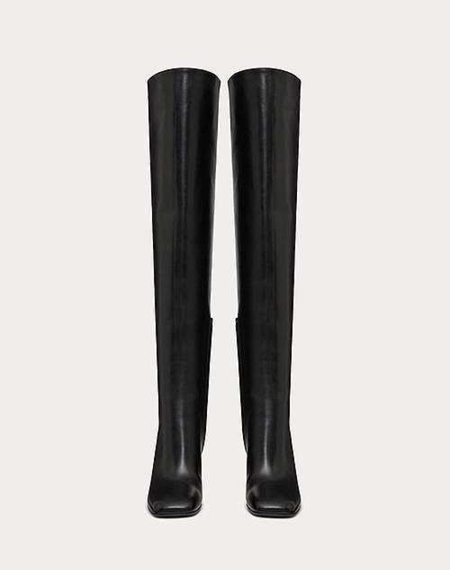 Valentino Valentino Garavani Golden Walk Over-The-Knee Calfskin Boot 95Mm | Boots