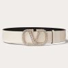 Valentino Vlogo Signature Reversible Shiny Calfskin Belt 40Mm | Belts