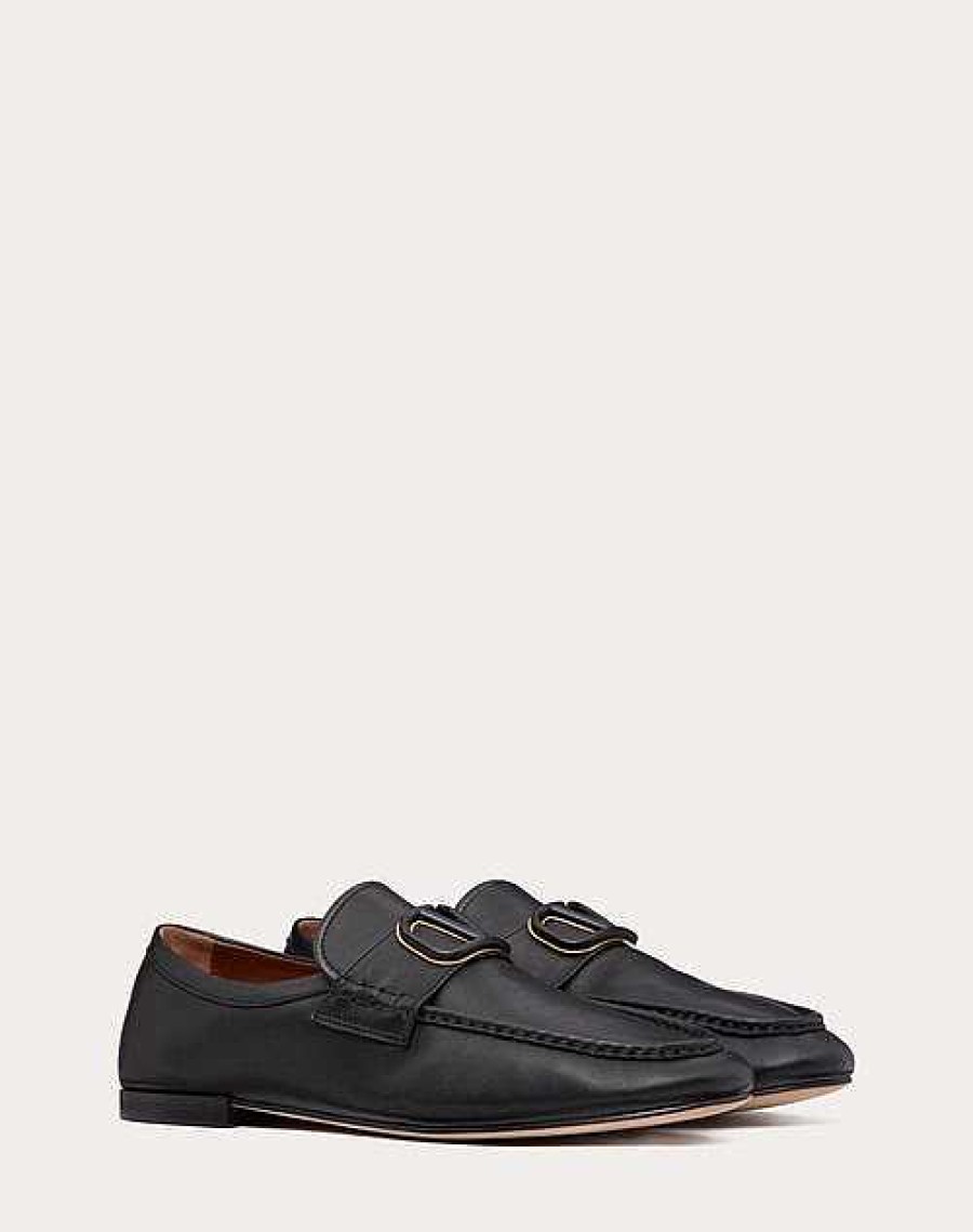 Valentino Vlogo Signature Calfskin Nappa Loafer | Lace-Ups And Loafers