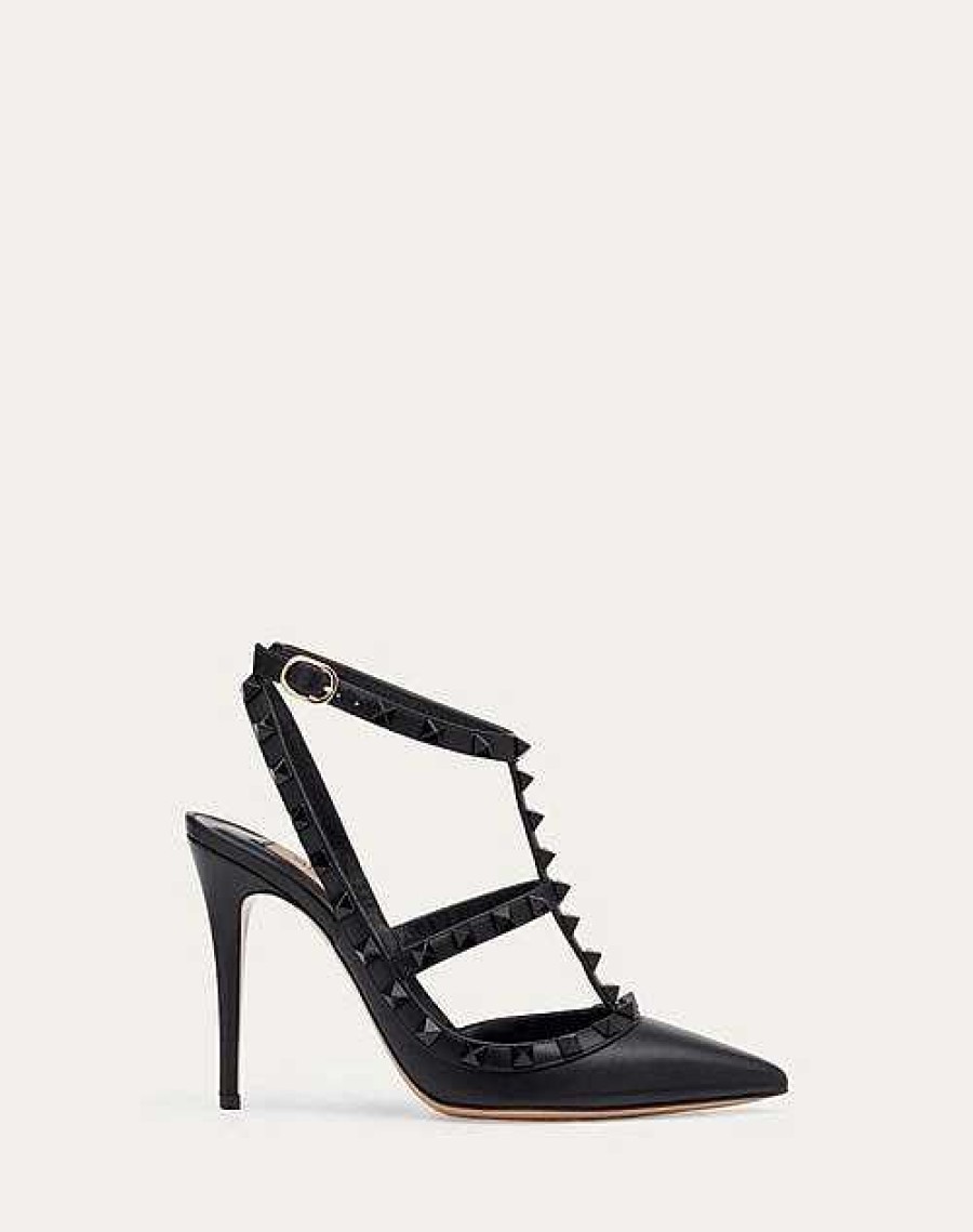 Valentino Rockstud Ankle Strap Pump With Tonal Studs 100 Mm | Pumps