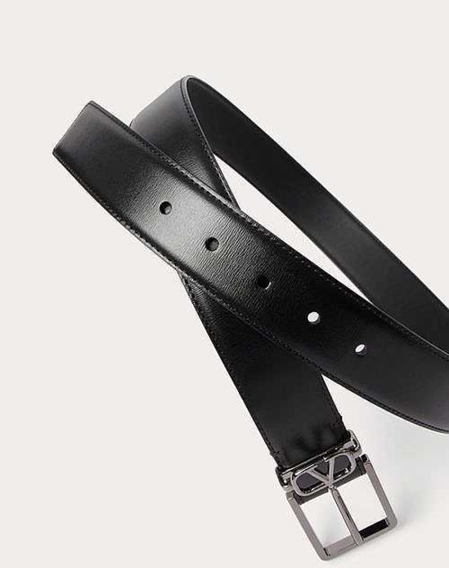 Valentino Mini Vlogo Signature Calfskin Belt 35Mm | Belts