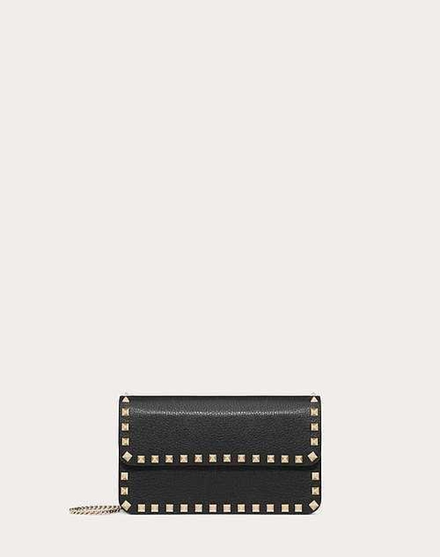 Valentino Rockstud Grainy Calfskin Chain Pouch | Mini Bags