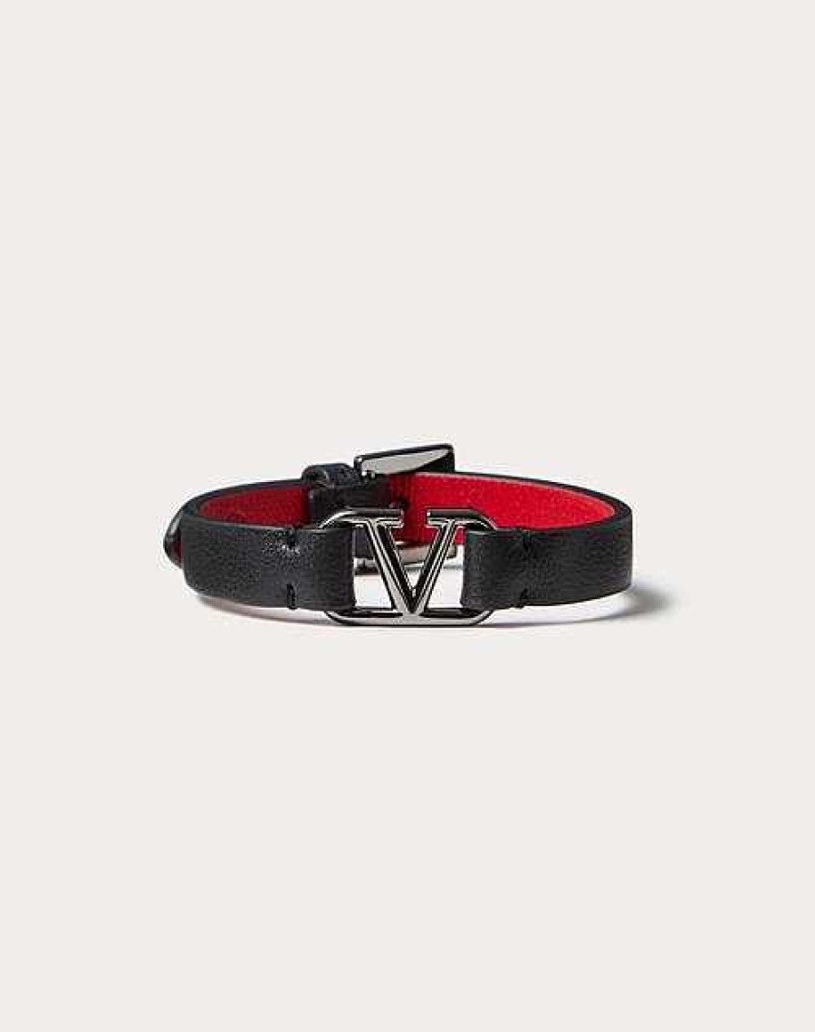 Valentino Vlogo Signature Leather Bracelet | Jewelry